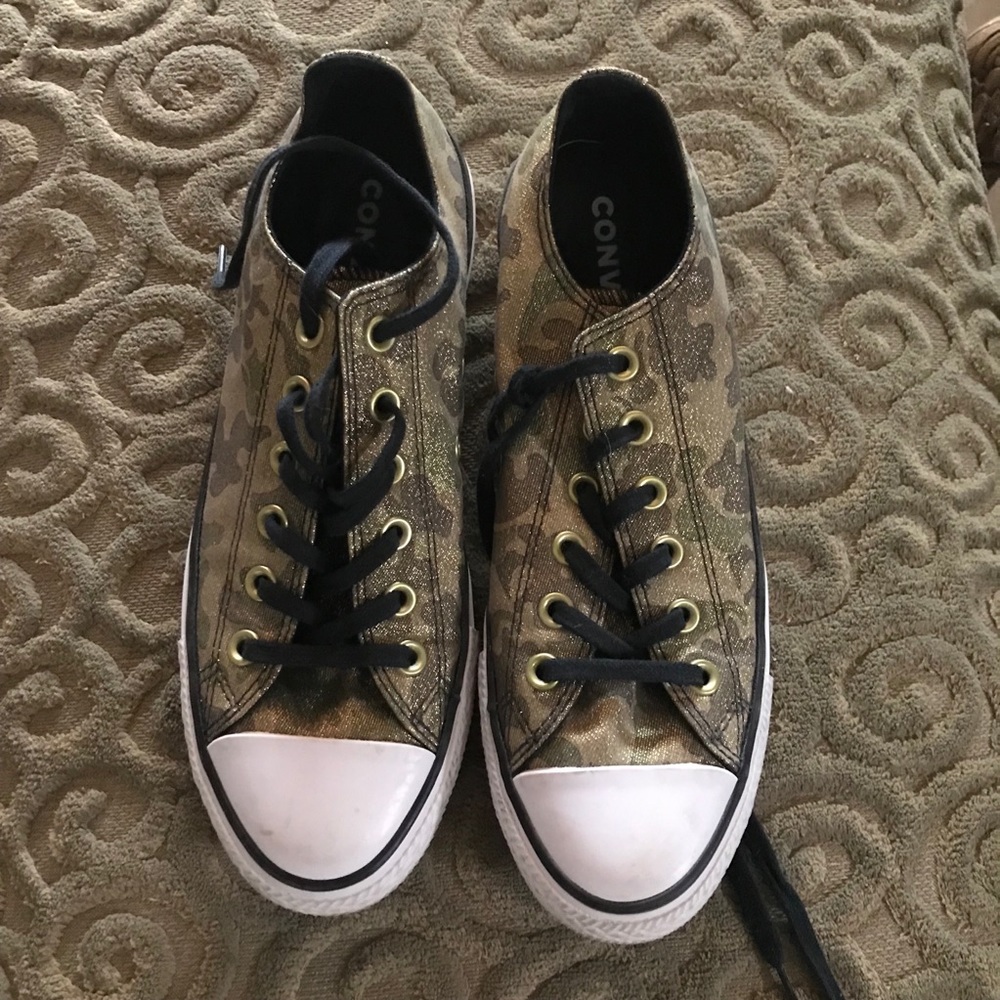 Metallic camo converse. Size 9.